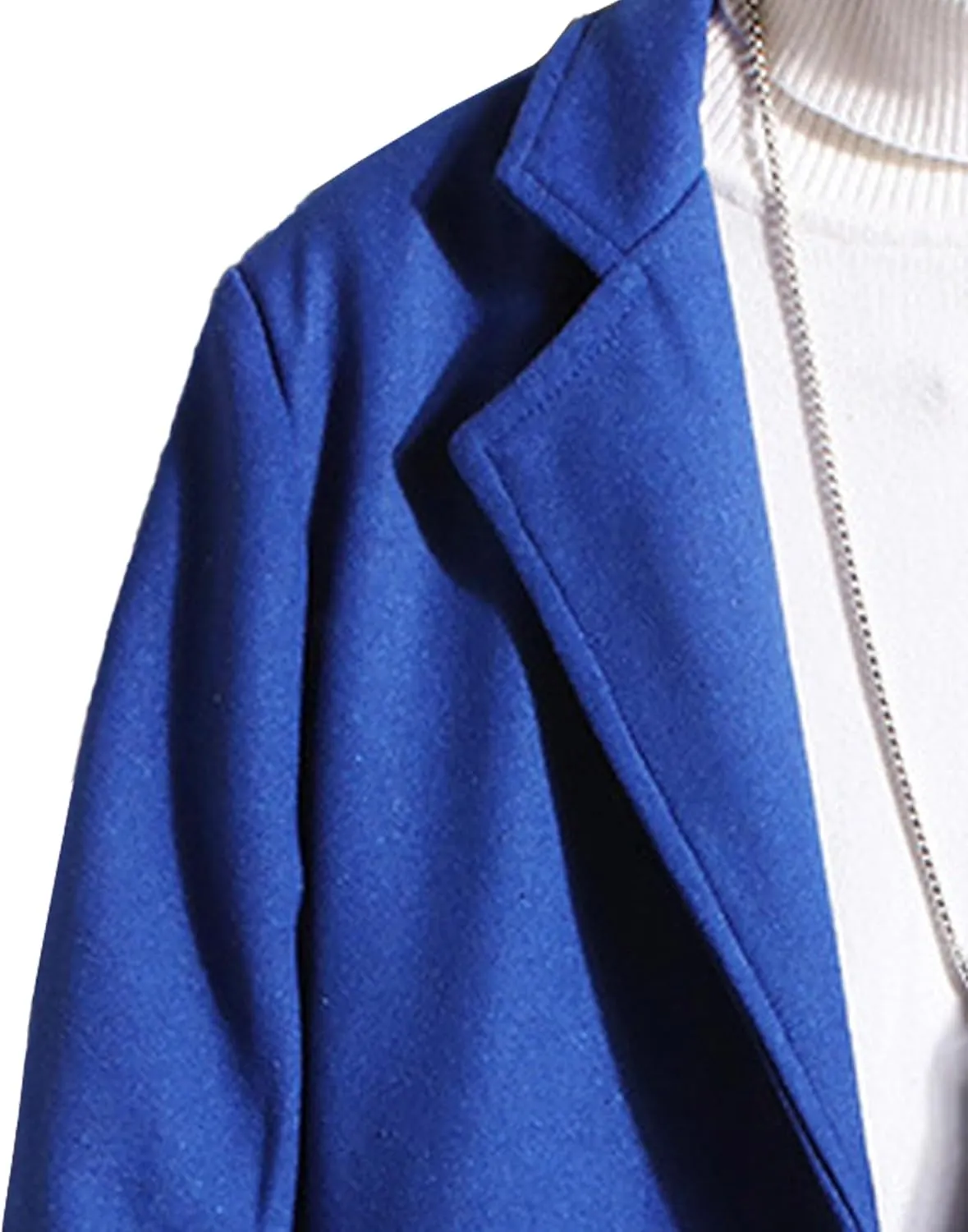 Maiyifu-GJ Men's Full Length Wool Blend Coat Single Breasted Quilted Lined Trench Overcoat Winter Windproof Business Jacket