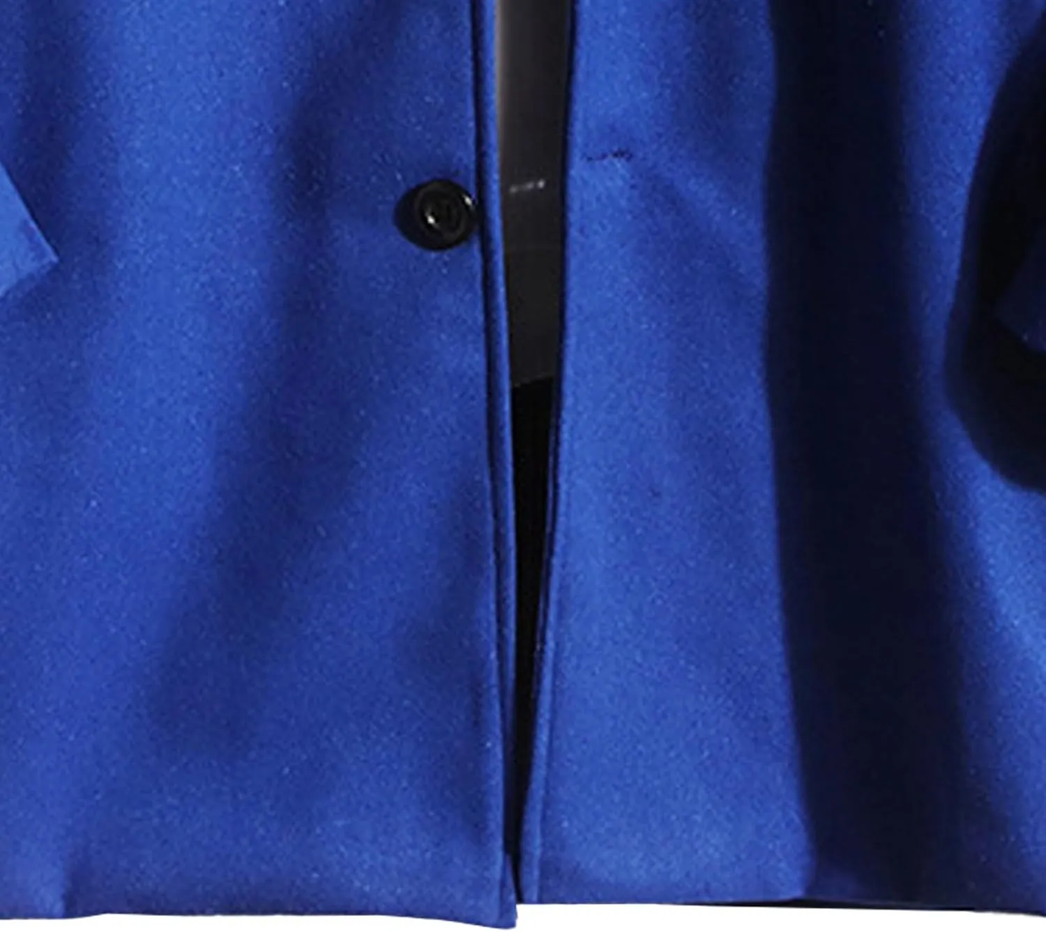 Maiyifu-GJ Men's Full Length Wool Blend Coat Single Breasted Quilted Lined Trench Overcoat Winter Windproof Business Jacket