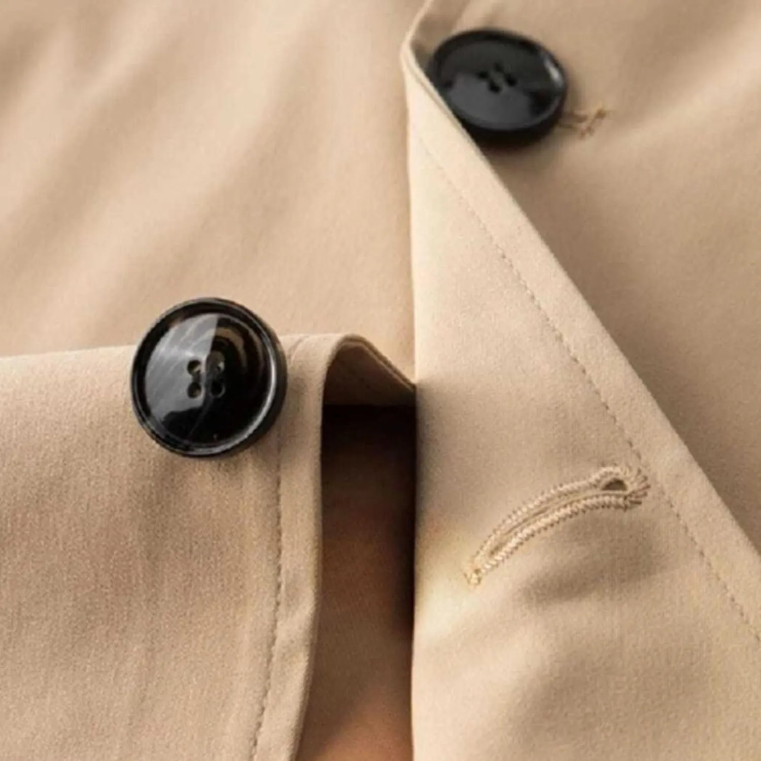 Maiyifu-GJ Mens Windbreaker Lapel Trench Coat Spring Fall Windproof Overcoat Casual Slim fit Single Breasted Long Jacket