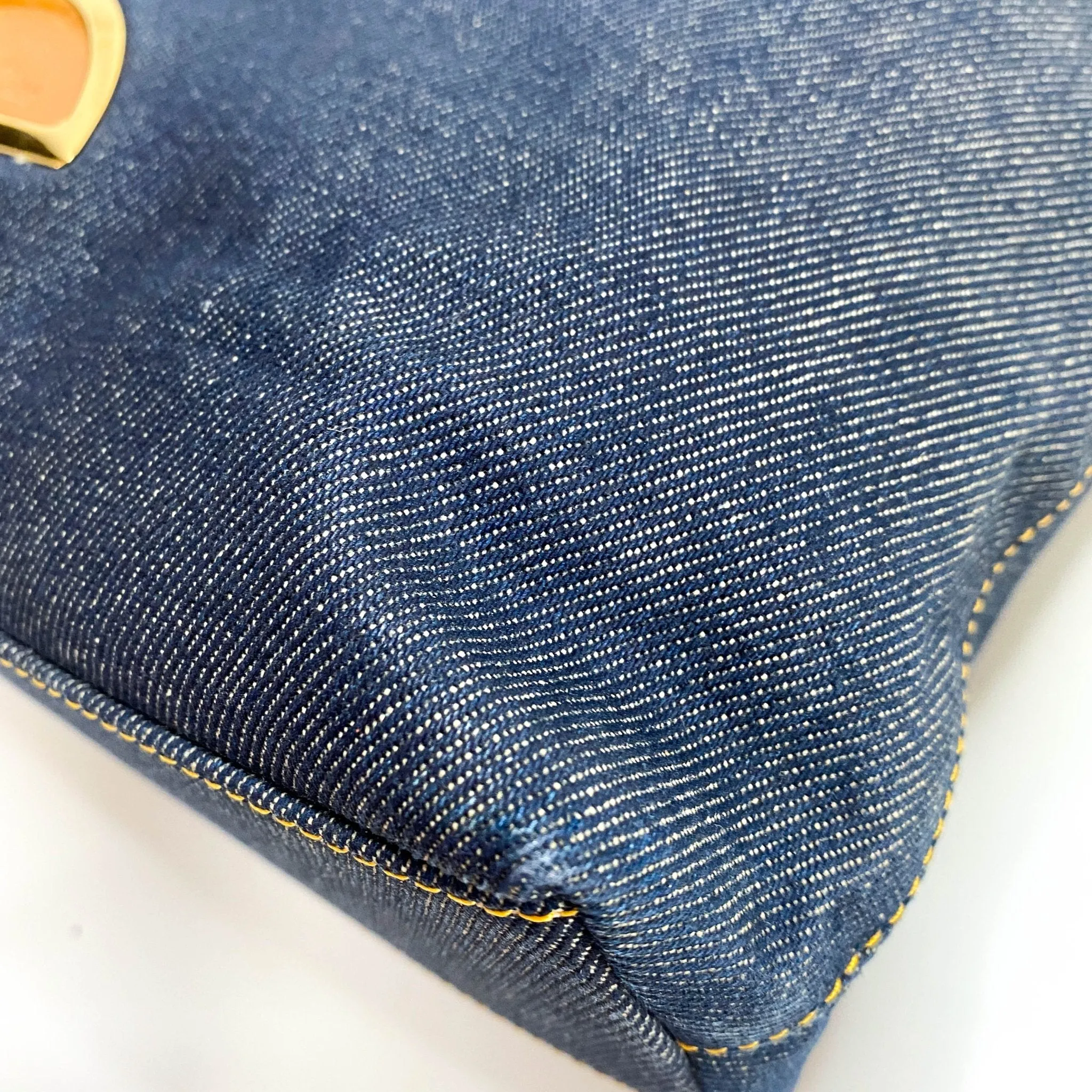 Malice Pearl Denim Tote Bag