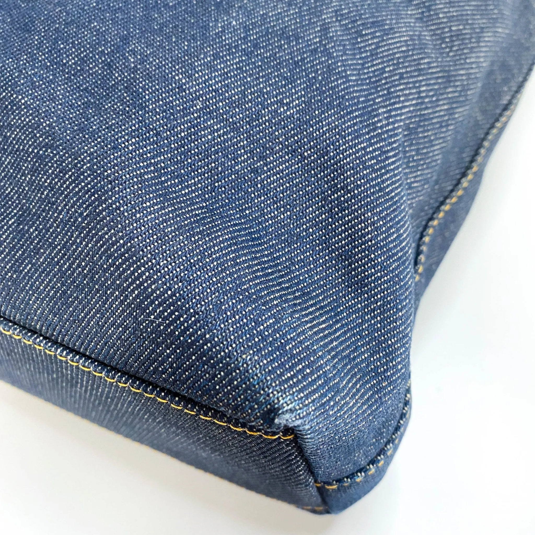 Malice Pearl Denim Tote Bag