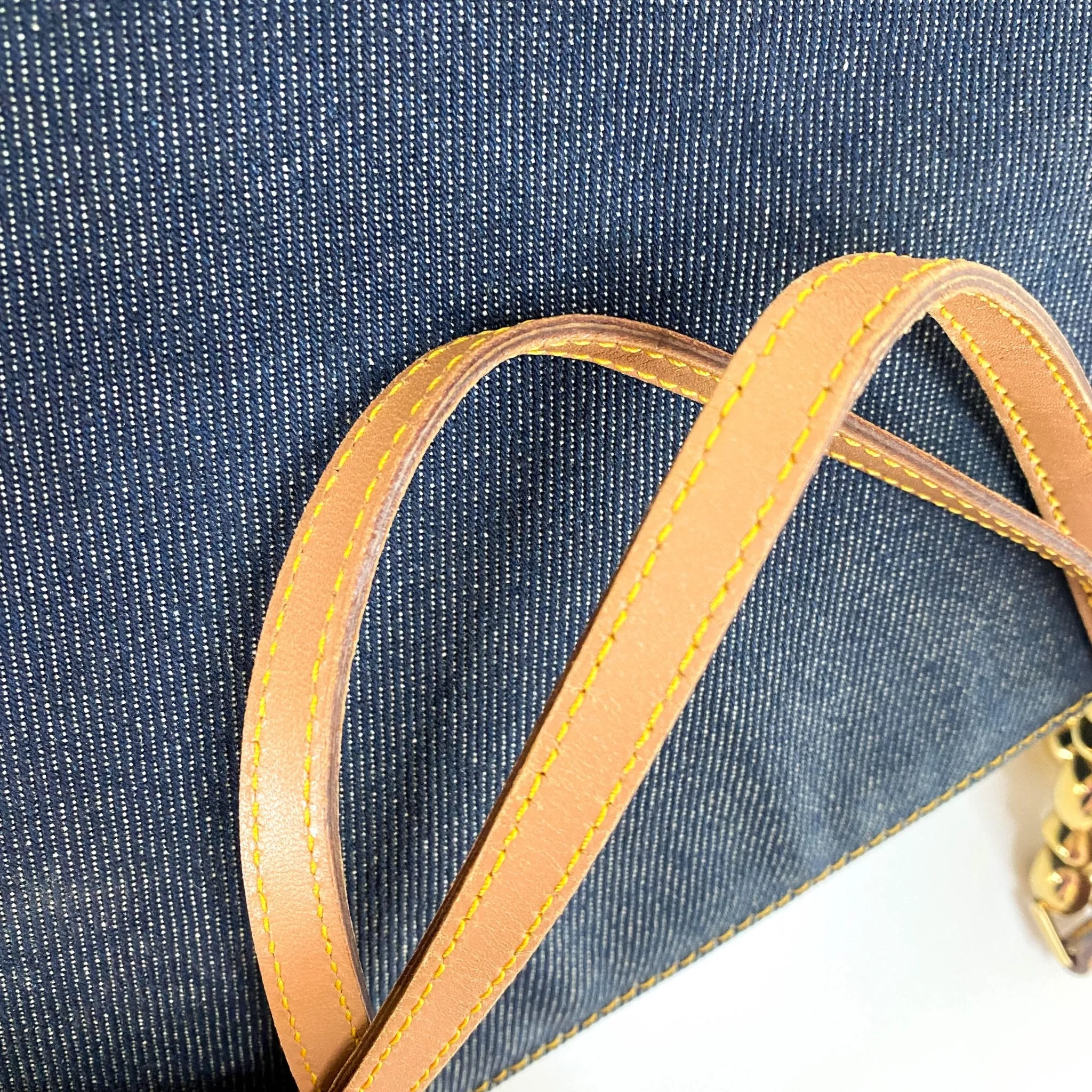 Malice Pearl Denim Tote Bag