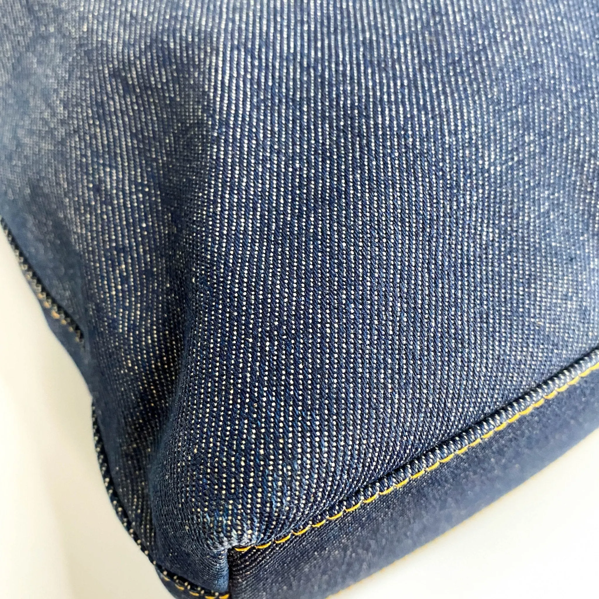Malice Pearl Denim Tote Bag