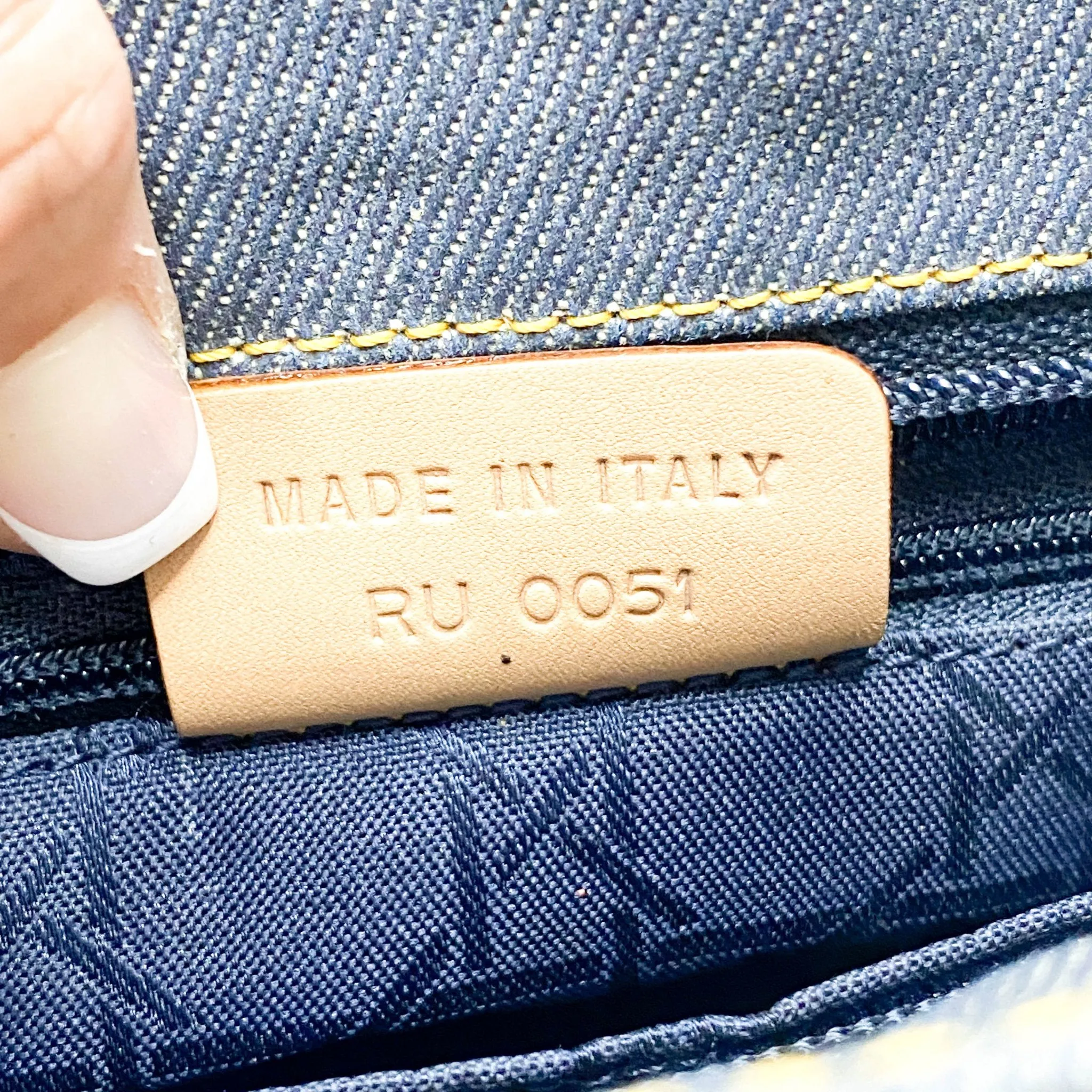 Malice Pearl Denim Tote Bag