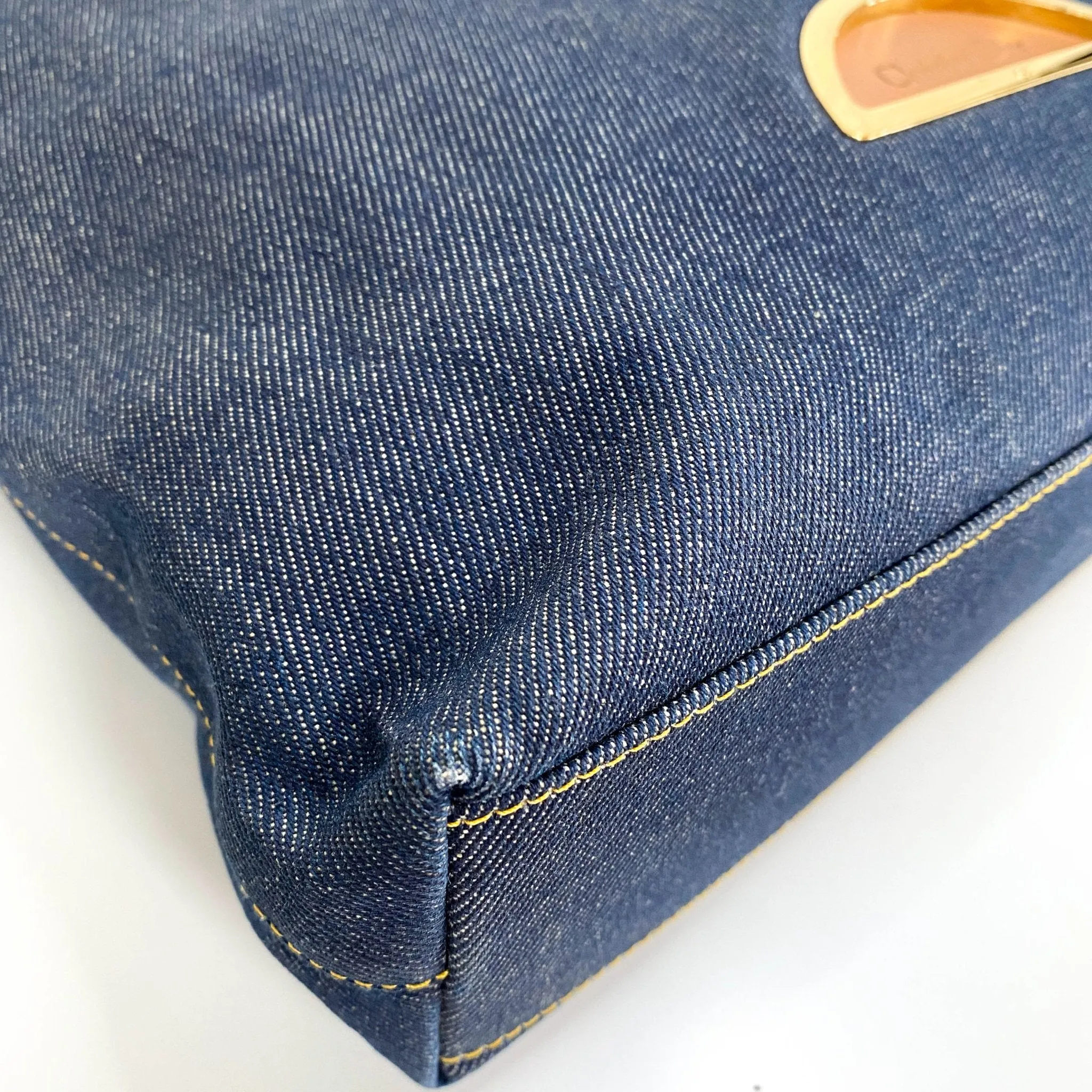 Malice Pearl Denim Tote Bag