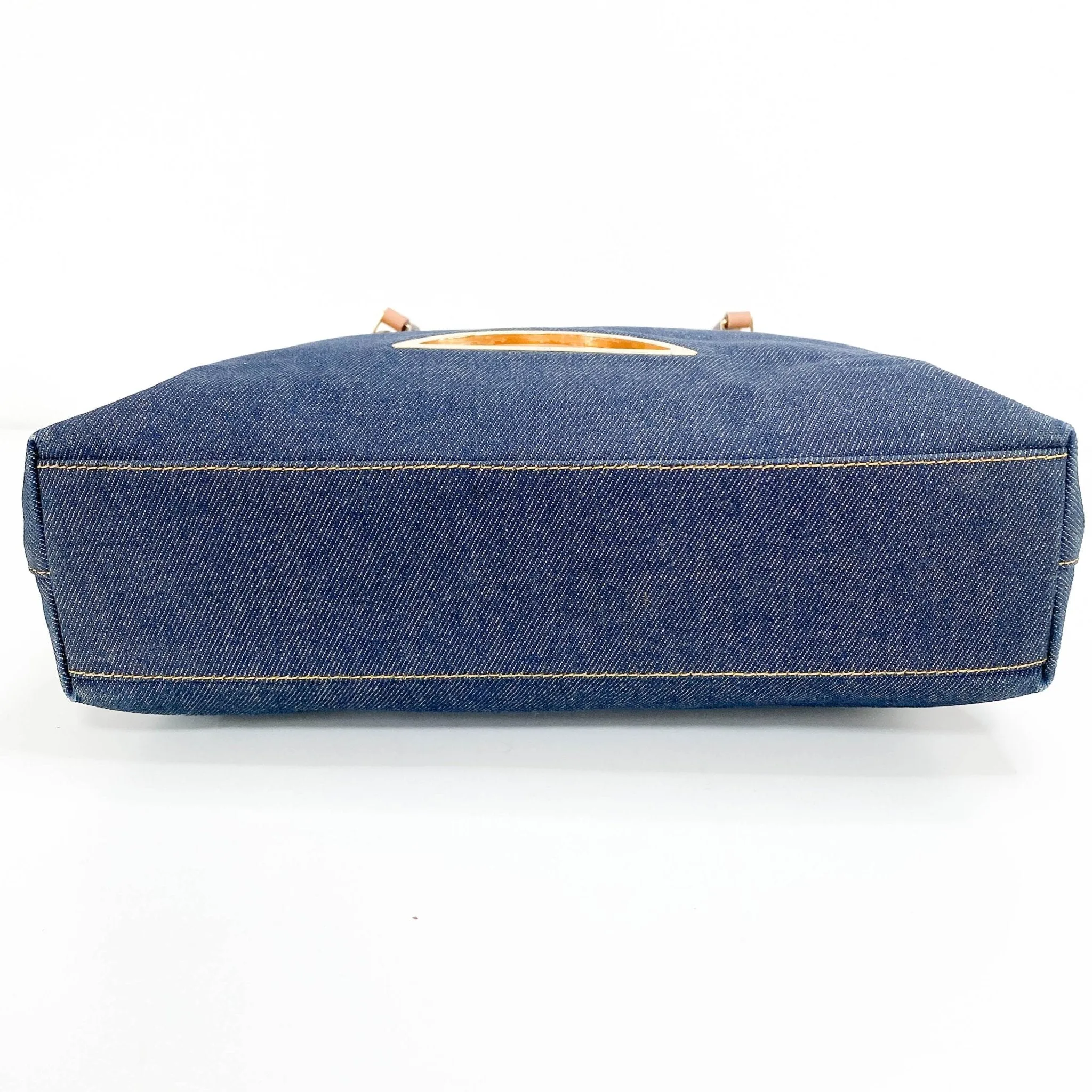 Malice Pearl Denim Tote Bag