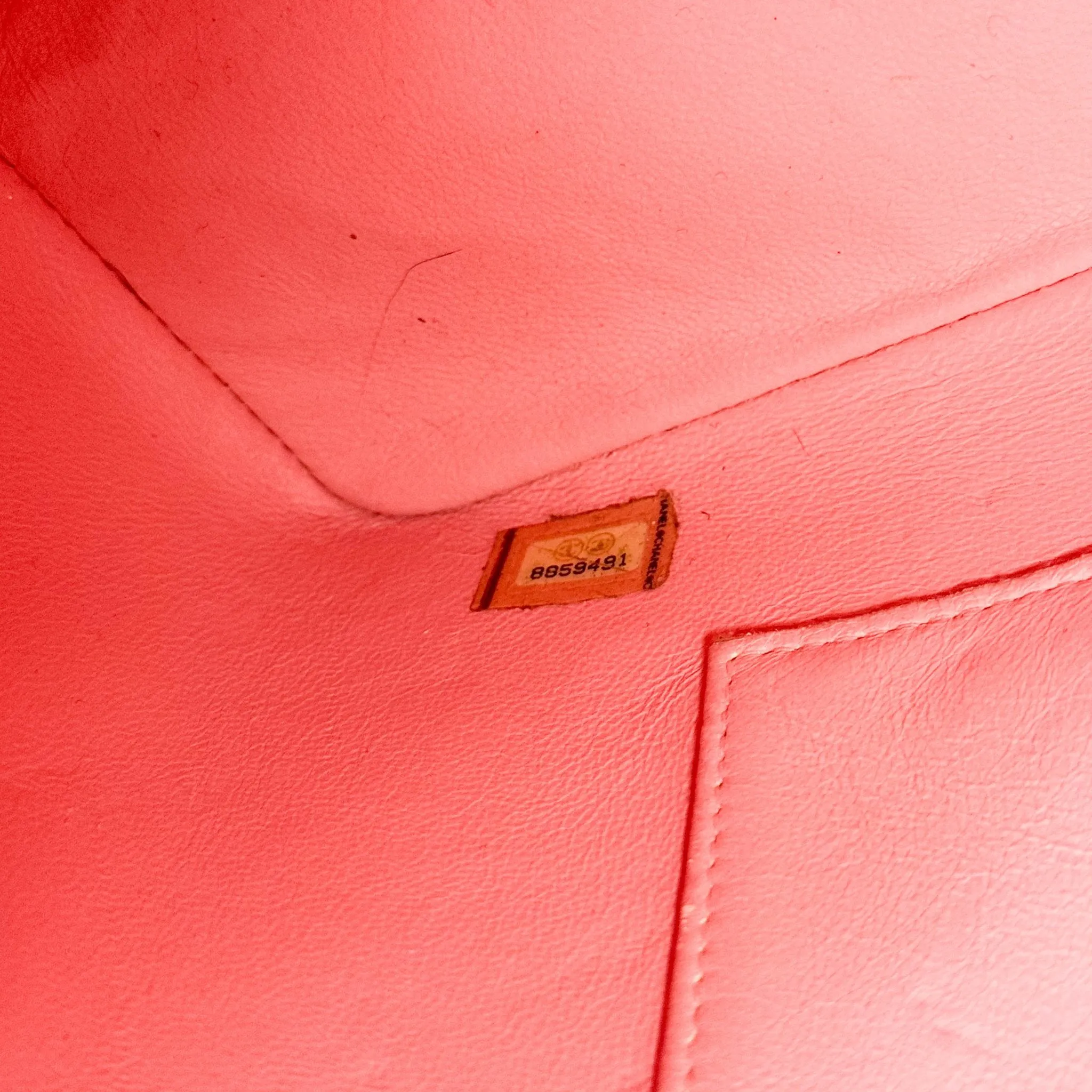 Medallion Tote Pink Caviar Skin Leather