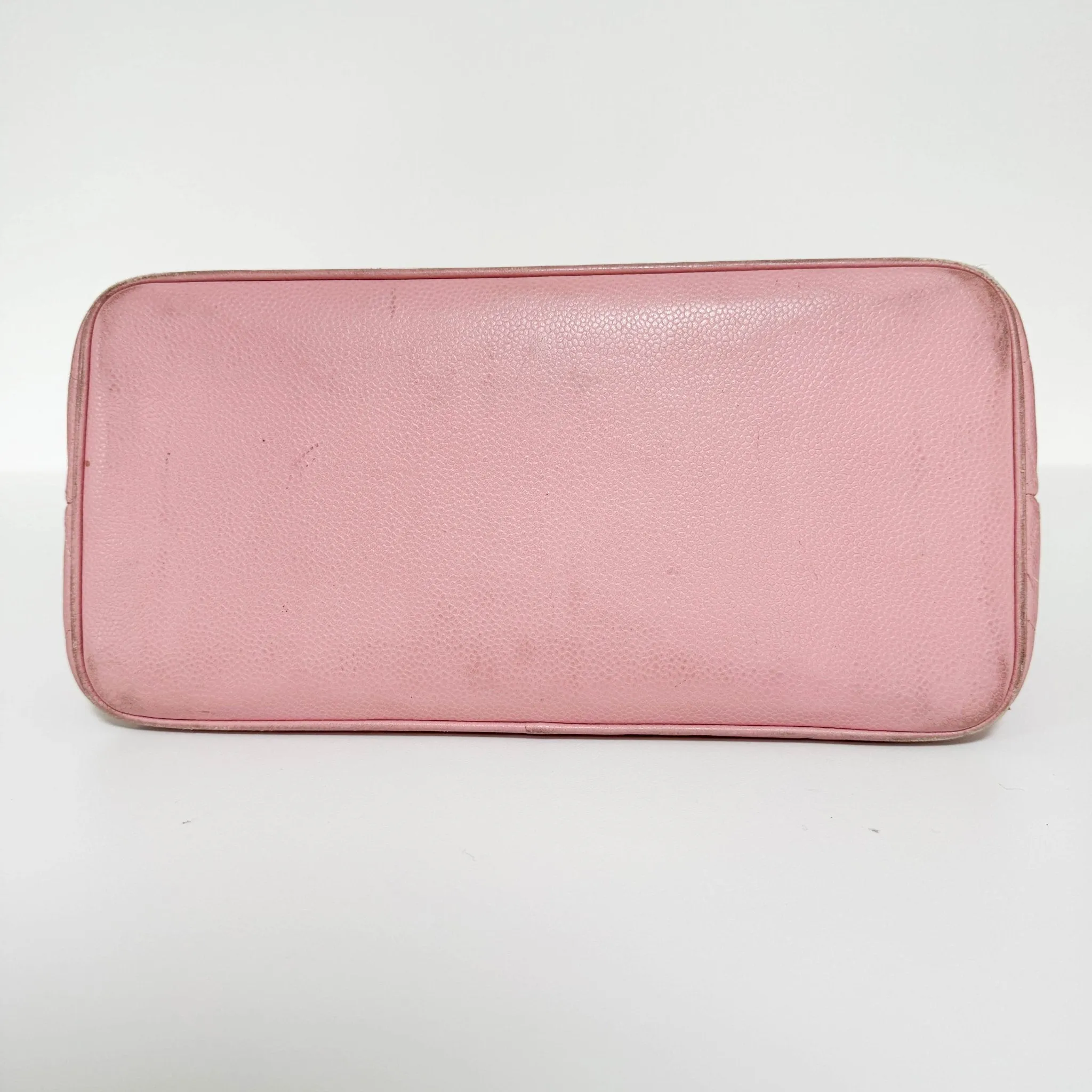 Medallion Tote Pink Caviar Skin Leather
