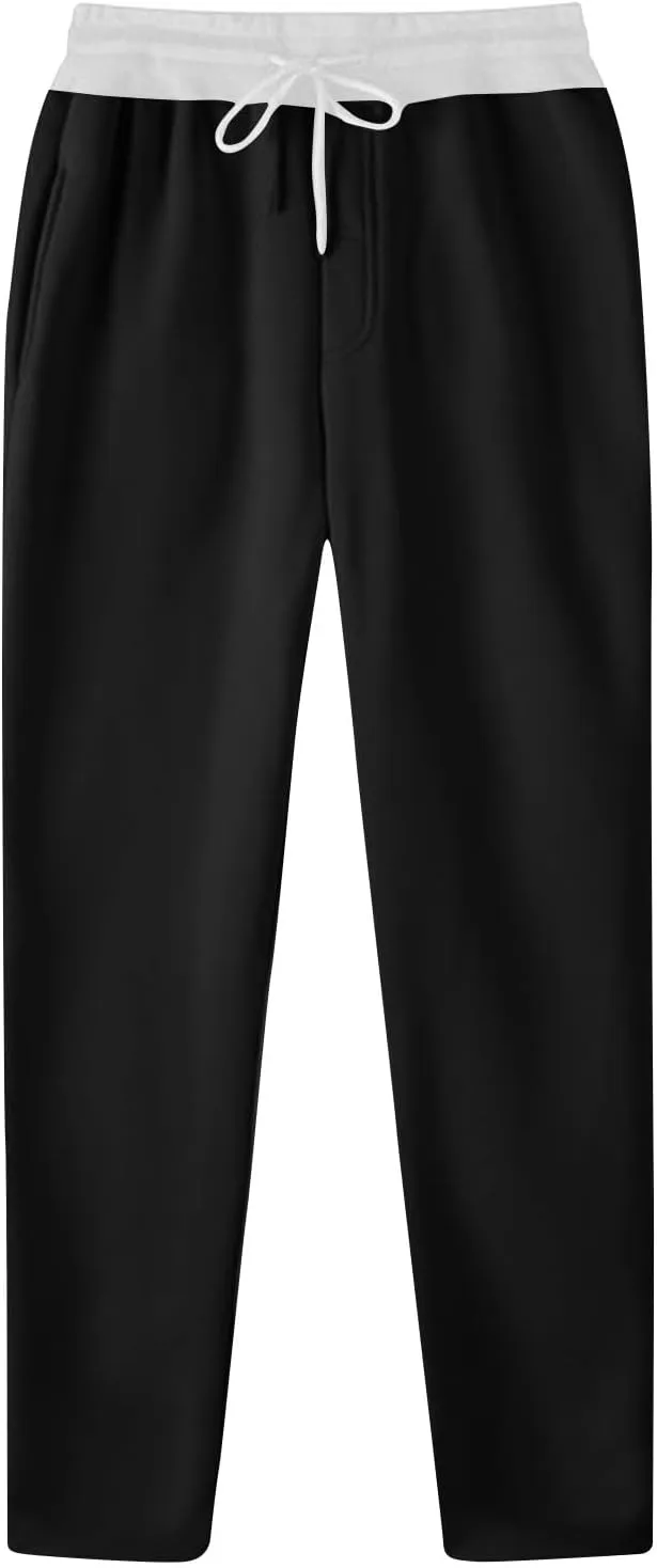 Mens Cargo Pants, Solid Color Loose Fit Drawstring Pant Outdoor Fashion Casual Lightweight Jogger Sweatpants Streetwear