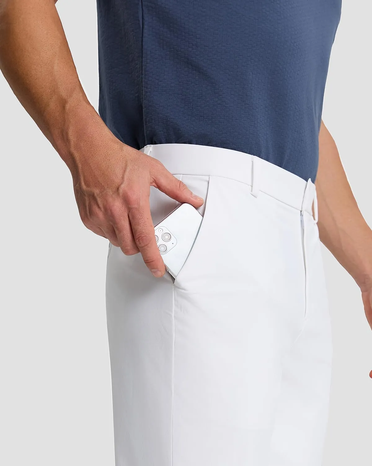 Mens Classic Fit Golf Pants Stretch Work Dress Pants 30''/32''/34'' Lightweight Casual Pants with Pockets