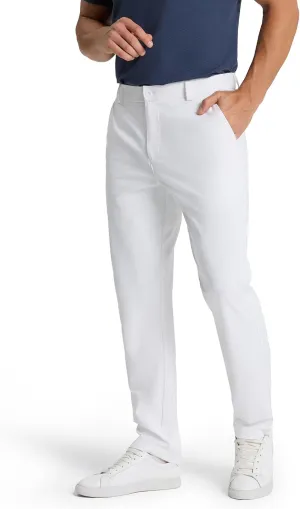 Mens Classic Fit Golf Pants Stretch Work Dress Pants 30''/32''/34'' Lightweight Casual Pants with Pockets