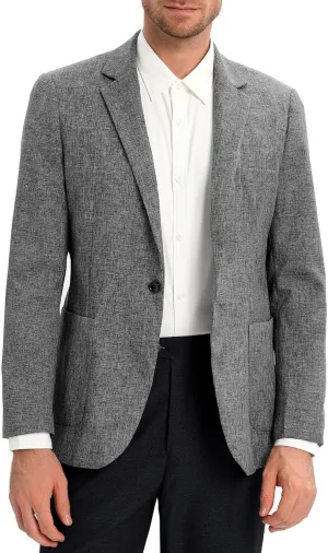 Men's Sport Coats & Blazers Linen Suit Jacket Casual Blazer for Men One Button