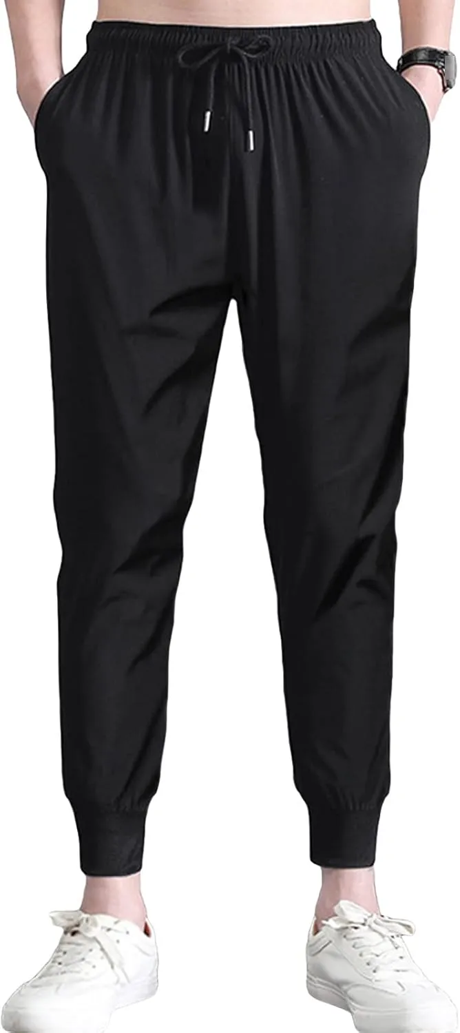 Men's Sweatpants with Zipper Pockets Athletic Pants Cargo Joggers Casual Pant Chino Trousers with Pockets