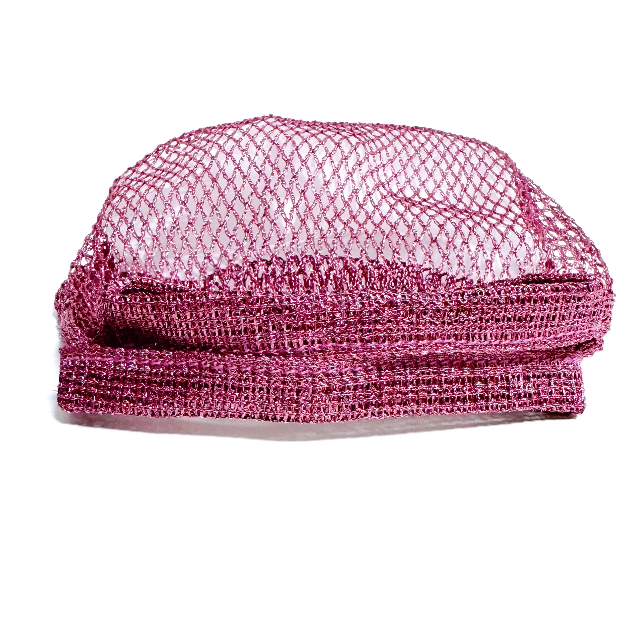 Metallic Purple Mesh Fishnet Tote Bag