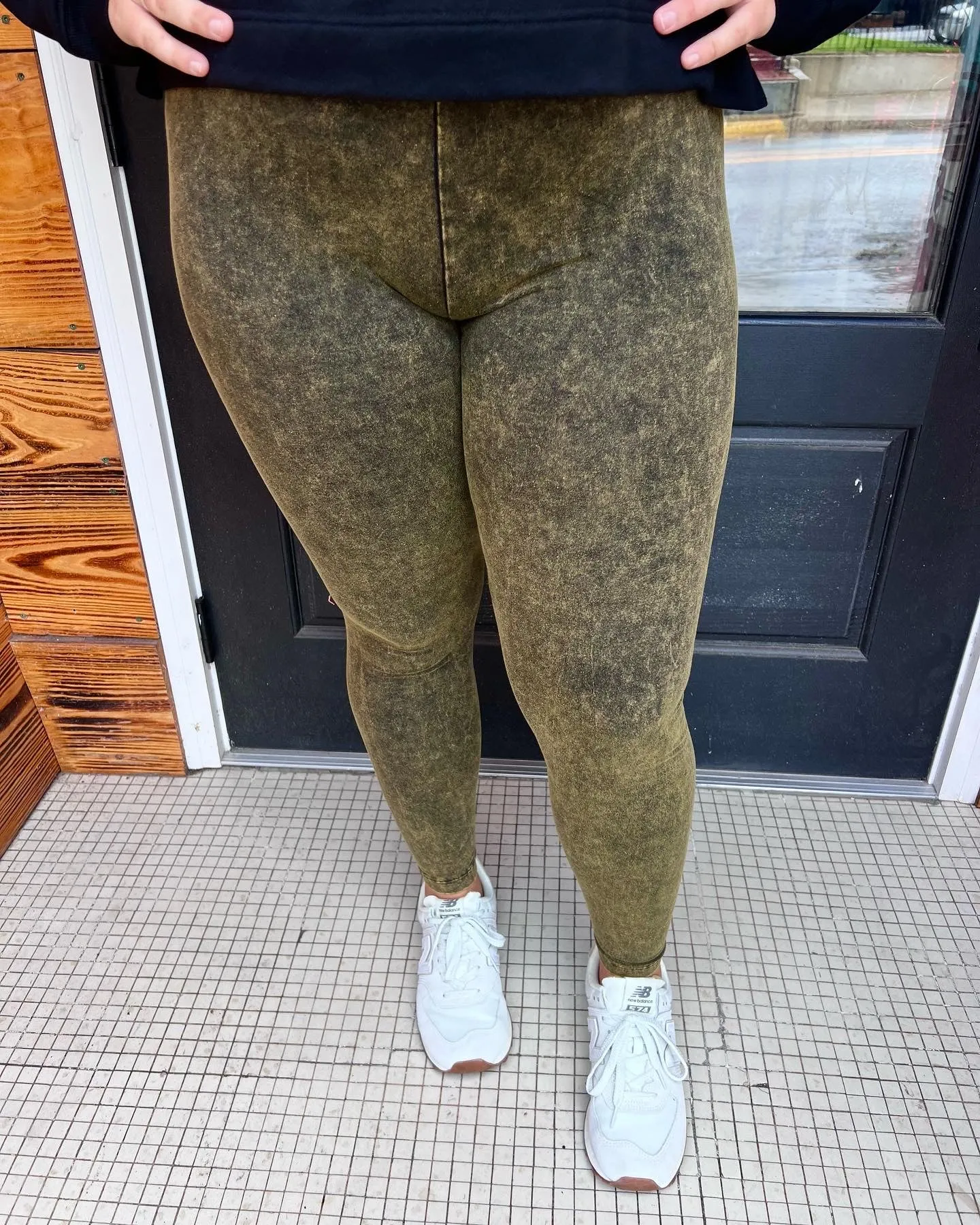 Mineral Washed Yoga Leggings