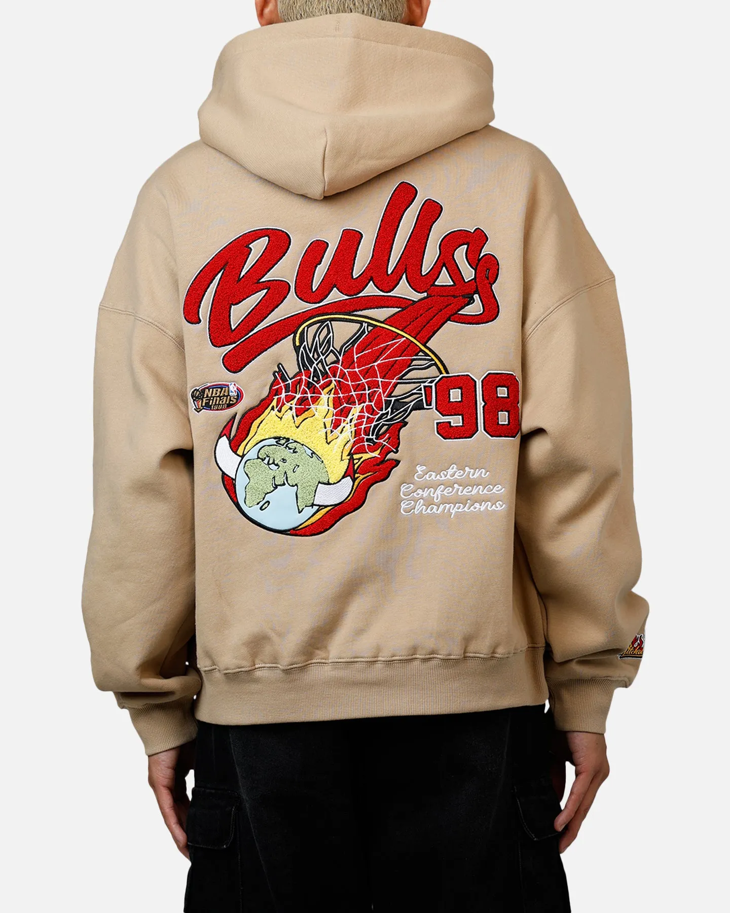 Mitchell & Ness Chicago Bulls Fireball Hoodie Tan
