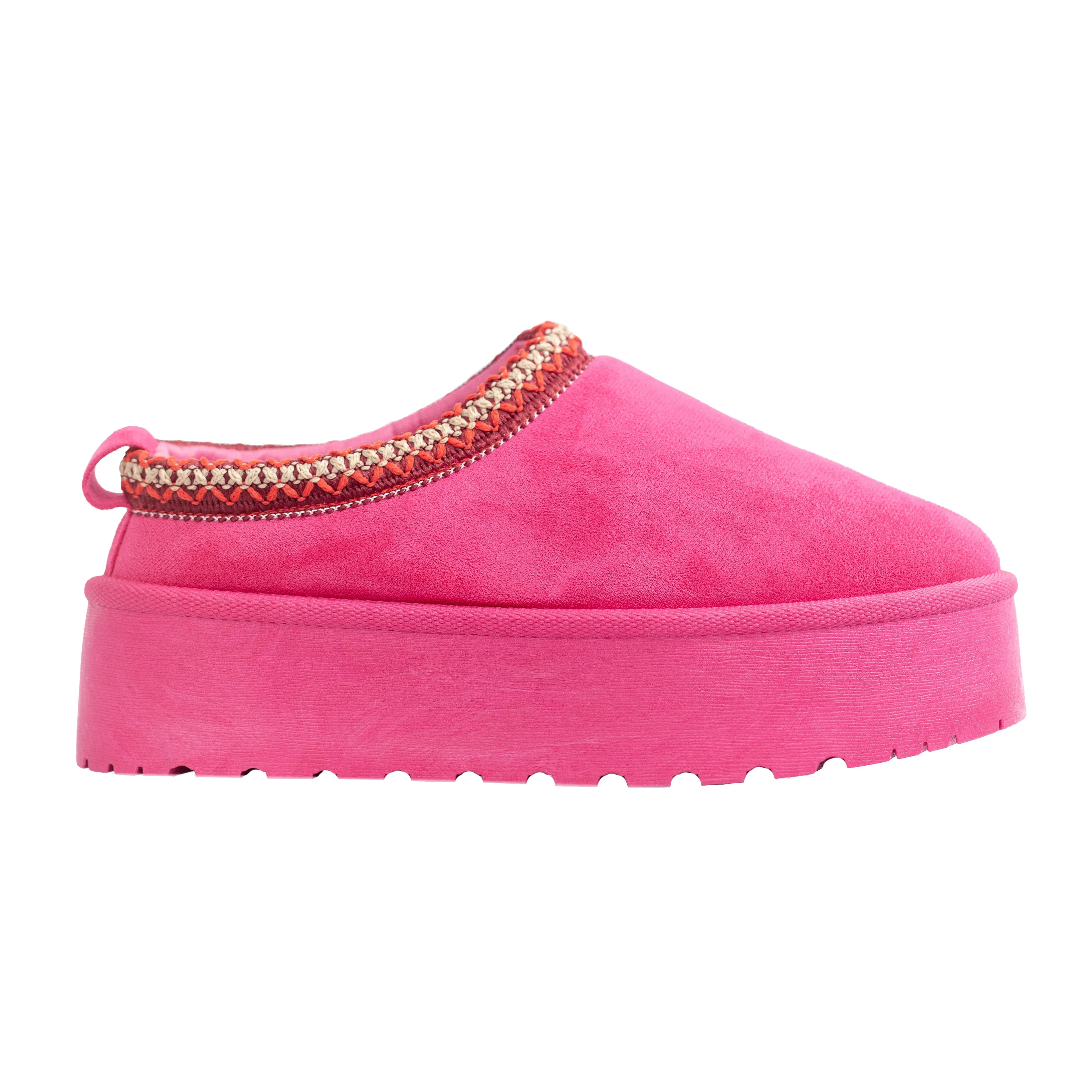 Moon - Flat Slip-On Platform Booties, Thread Detailing, Stylish Winter Footwear, Comfortable & Chic for Casual or Dressy Outfits