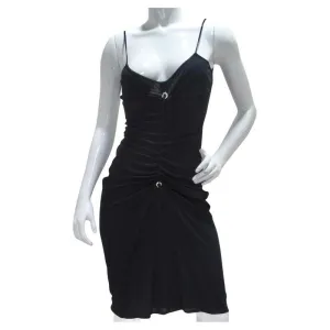 Moschino Cheap And Chic Drawstring Little Black Dress