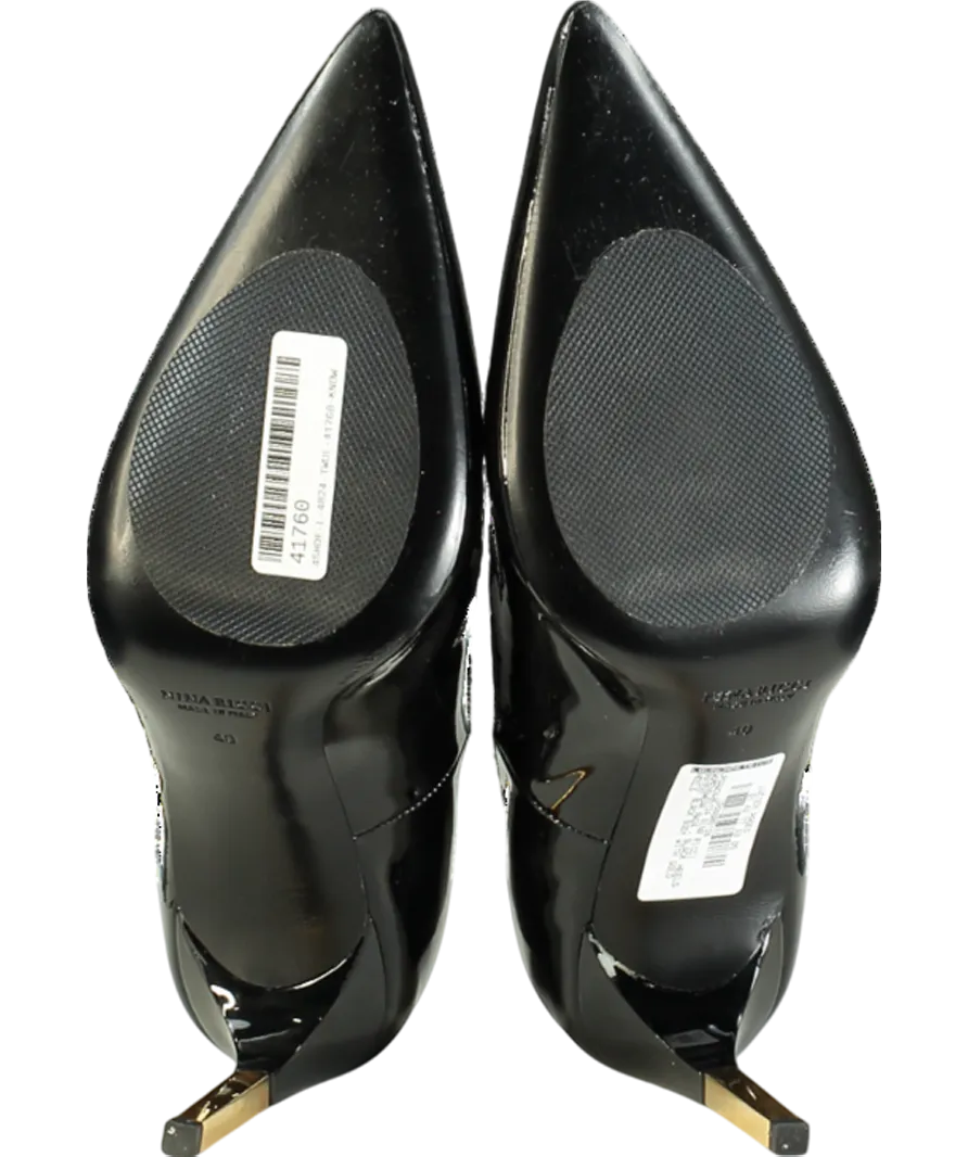 Nina Ricci Black Pointed Patent Heels UK 7 EU 40 