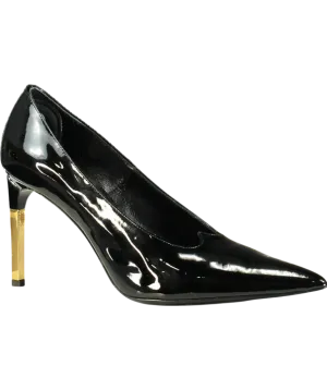 Nina Ricci Black Pointed Patent Heels UK 7 EU 40 