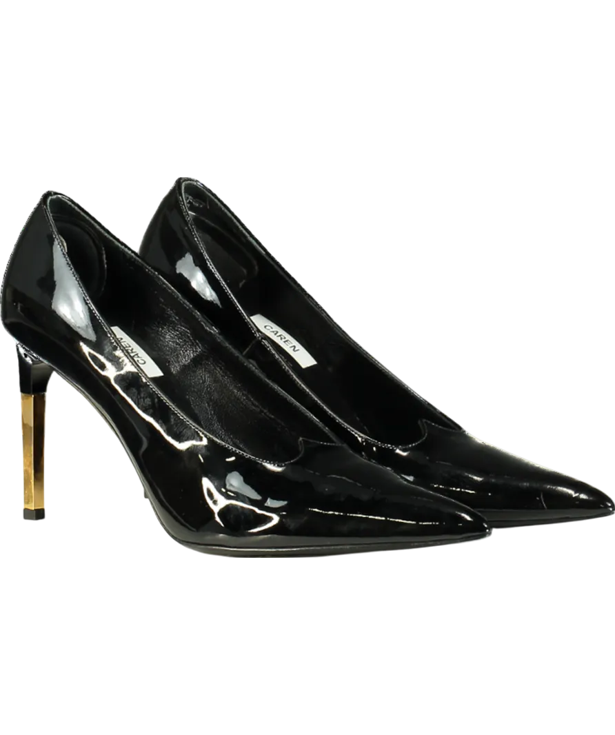 Nina Ricci Black Pointed Patent Heels UK 7 EU 40 