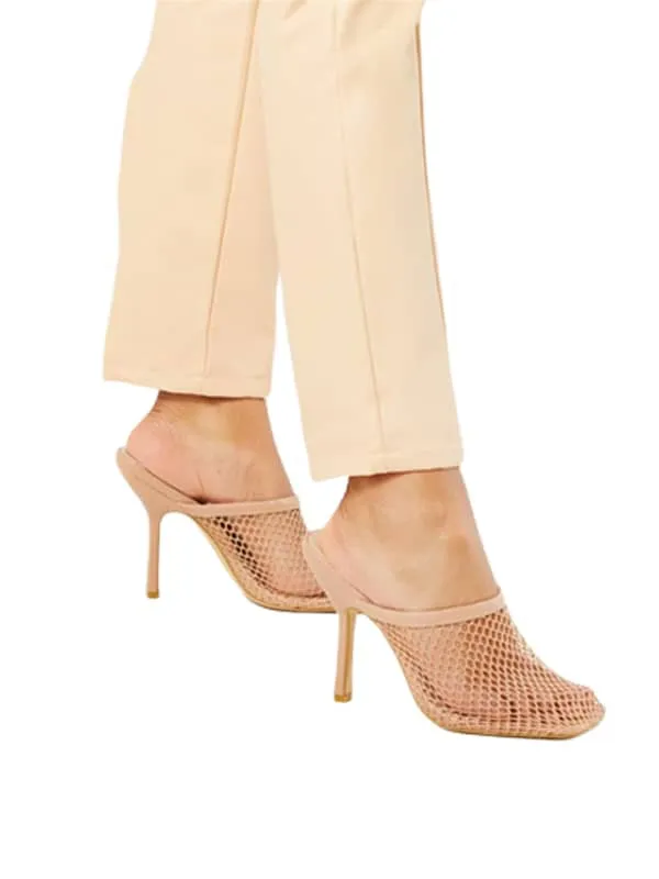 Nylon Mesh Square Toe&Mules
