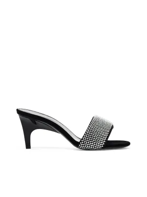Padded Strap Rhinestone Mules