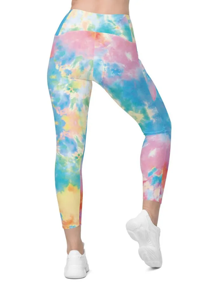 Pastel Tie Dye Leggings With Pockets