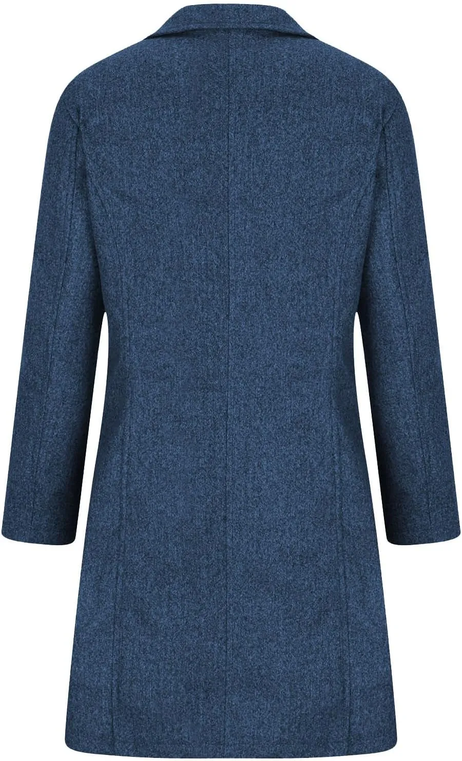 Pea Coats for Women Winter Stand Collar Trench Coats Trendy Single Breasted Tweed Jacket with Pockets Long Wool Overcoat