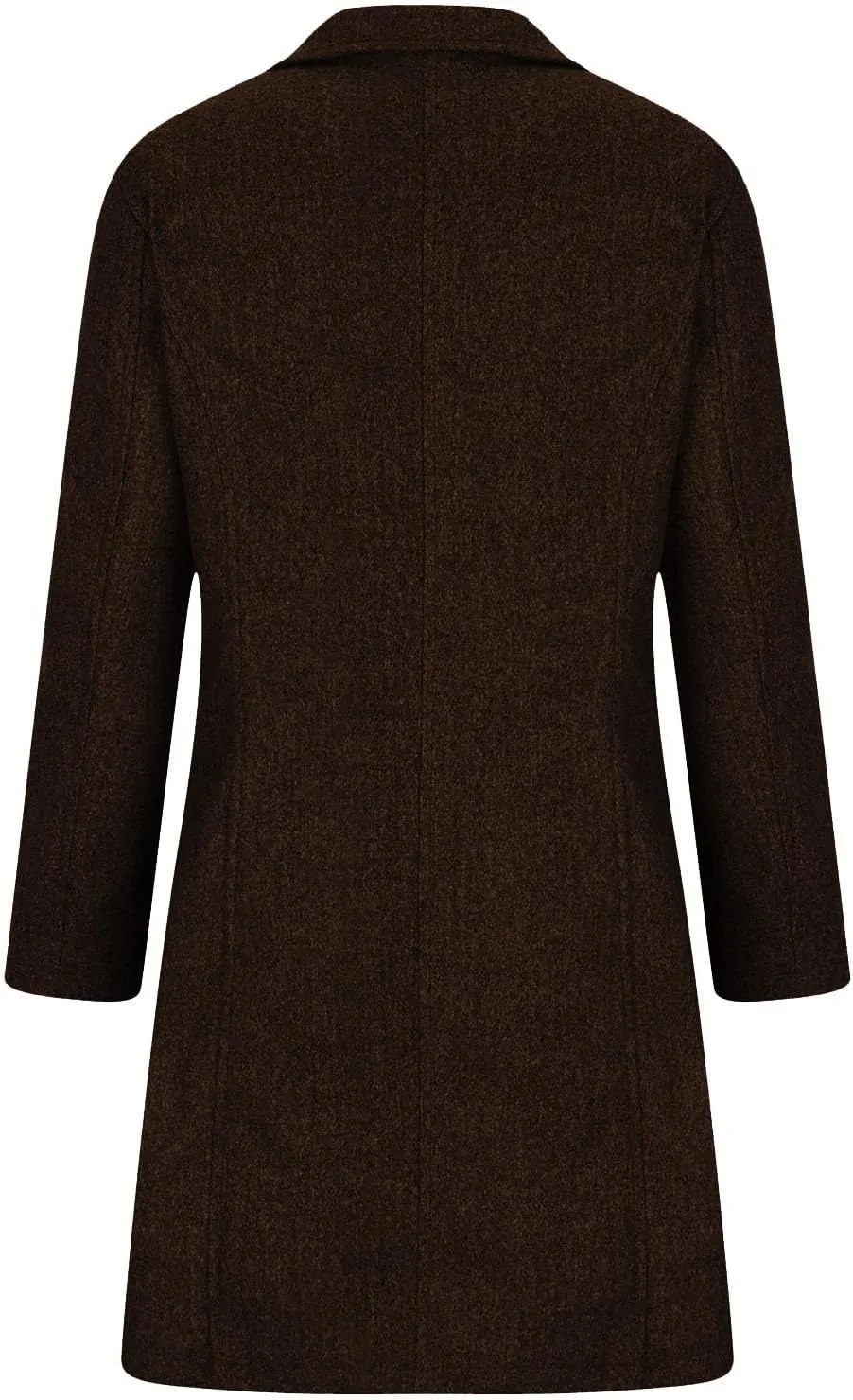 Pea Coats for Women Winter Stand Collar Trench Coats Trendy Single Breasted Tweed Jacket with Pockets Long Wool Overcoat