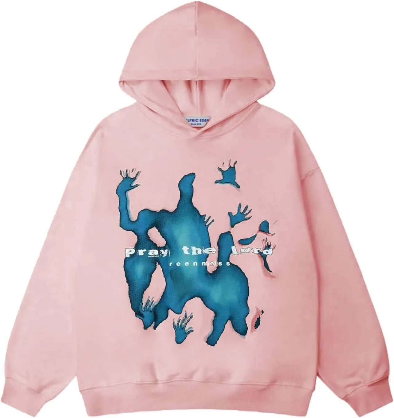 Pray the Lord Hoodies for Women Abstraction Shadow Long Sleeve Oversized Sweatshirt Casual Pullover Tops Streetwear