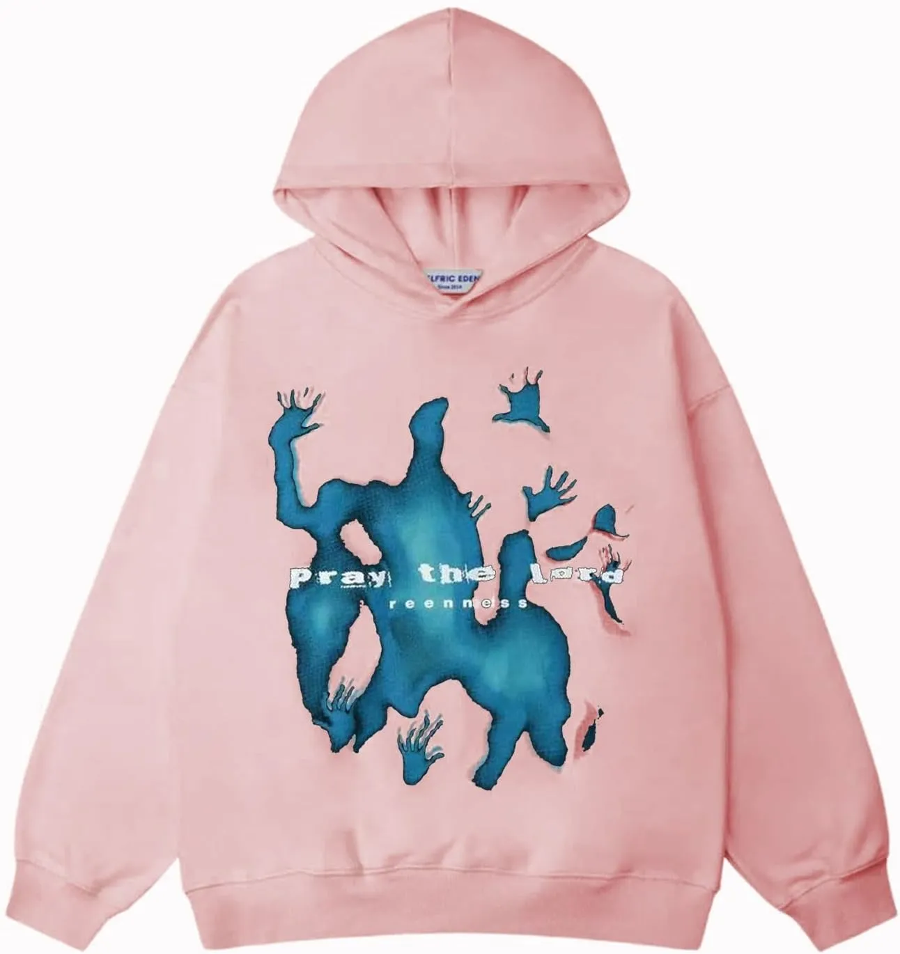 Pray the Lord Hoodies for Women Abstraction Shadow Long Sleeve Oversized Sweatshirt Casual Pullover Tops Streetwear
