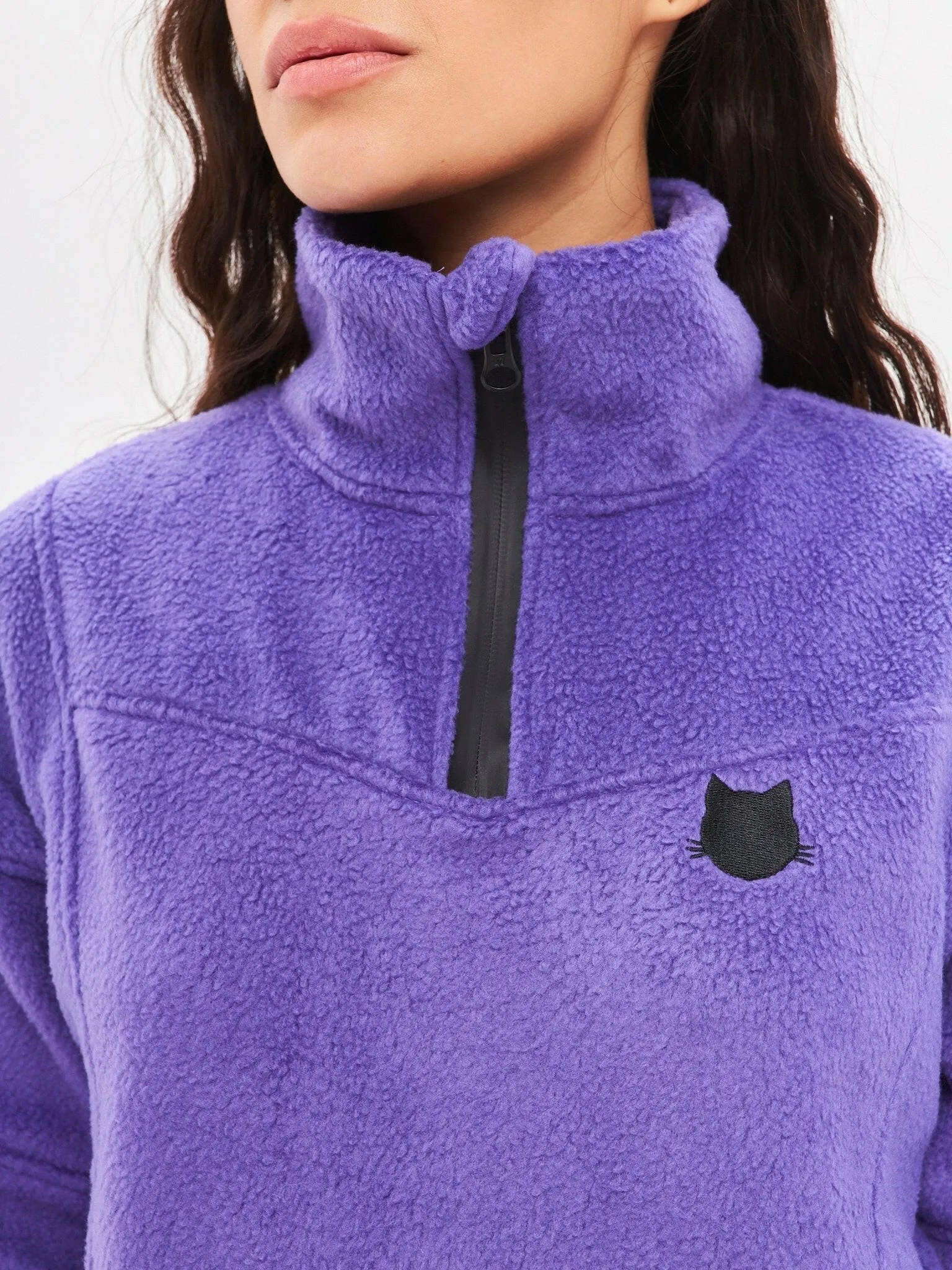 Purple Fleece sweatshirt CATFLEES