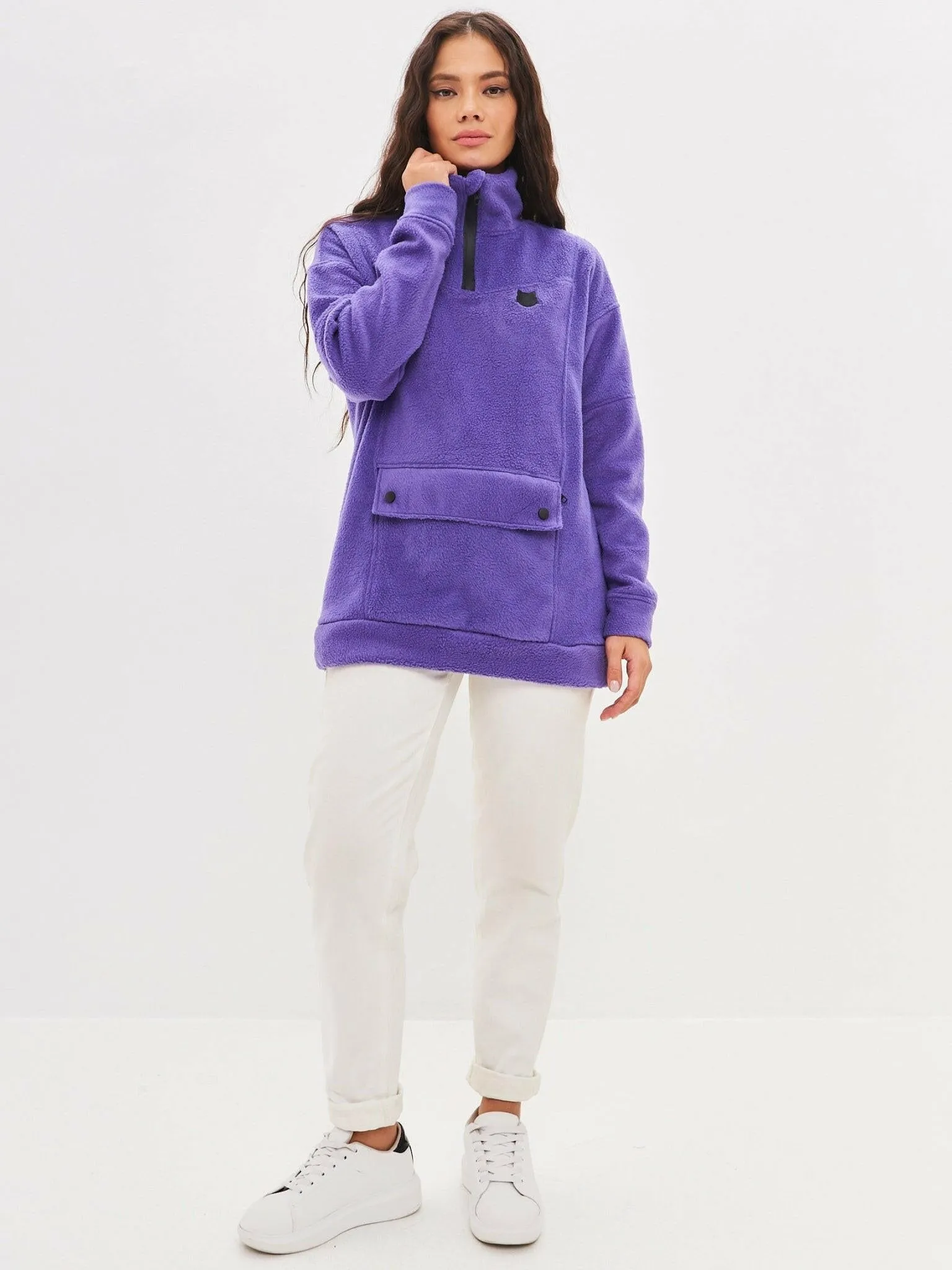 Purple Fleece sweatshirt CATFLEES