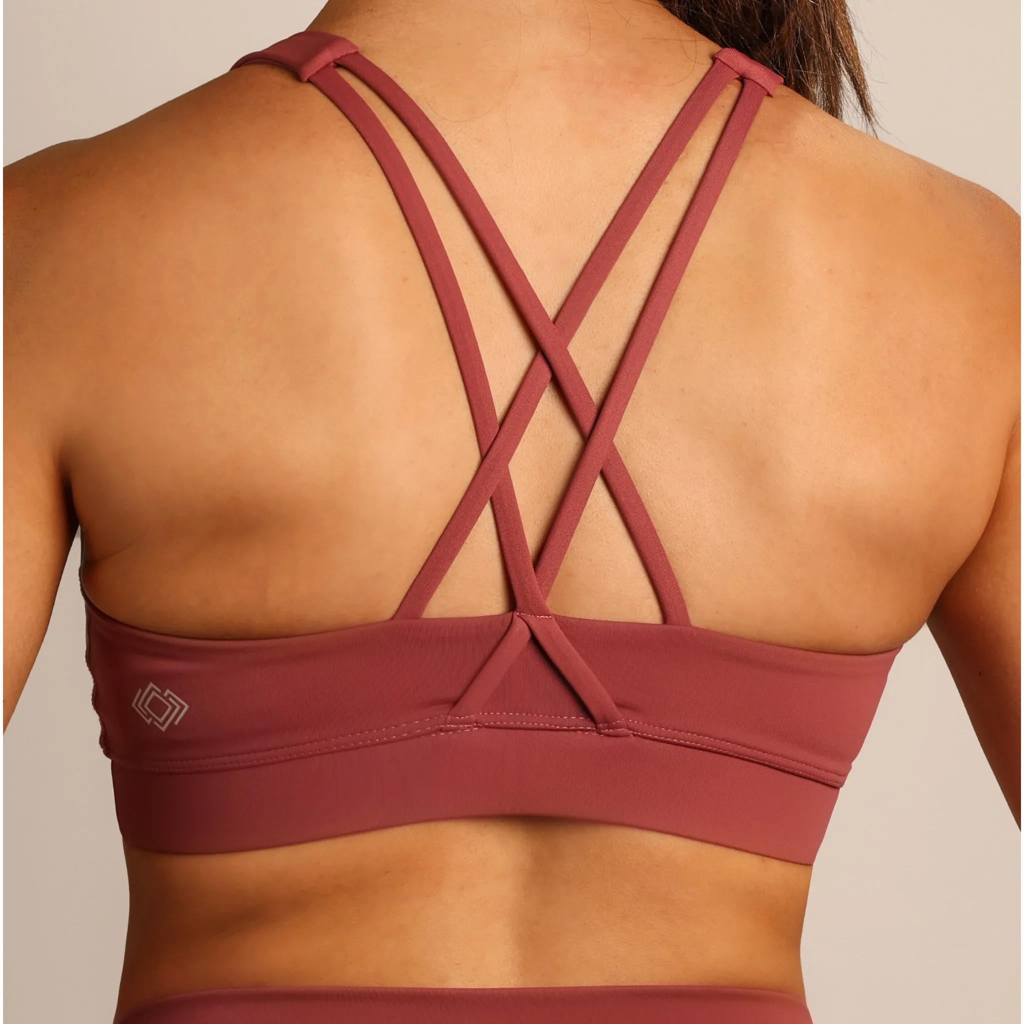 Quoia Be Your Strength Sports Bra In Blush