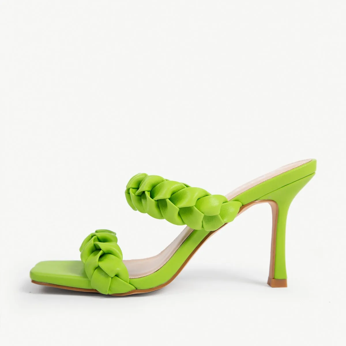 RAID Gemma Heeled Mule in Apple Green