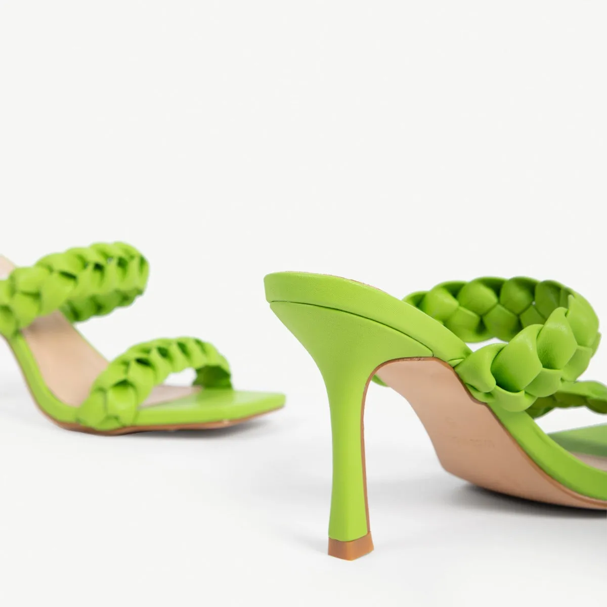 RAID Gemma Heeled Mule in Apple Green