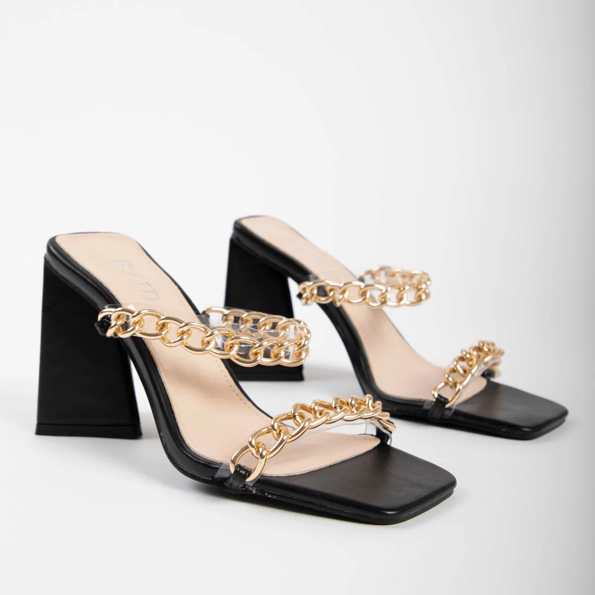 RAID Idella Heeled Mule in Black