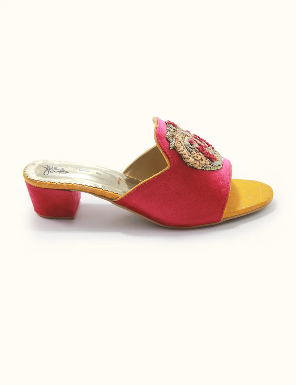 Red | Fancy Heel Slippers for Women