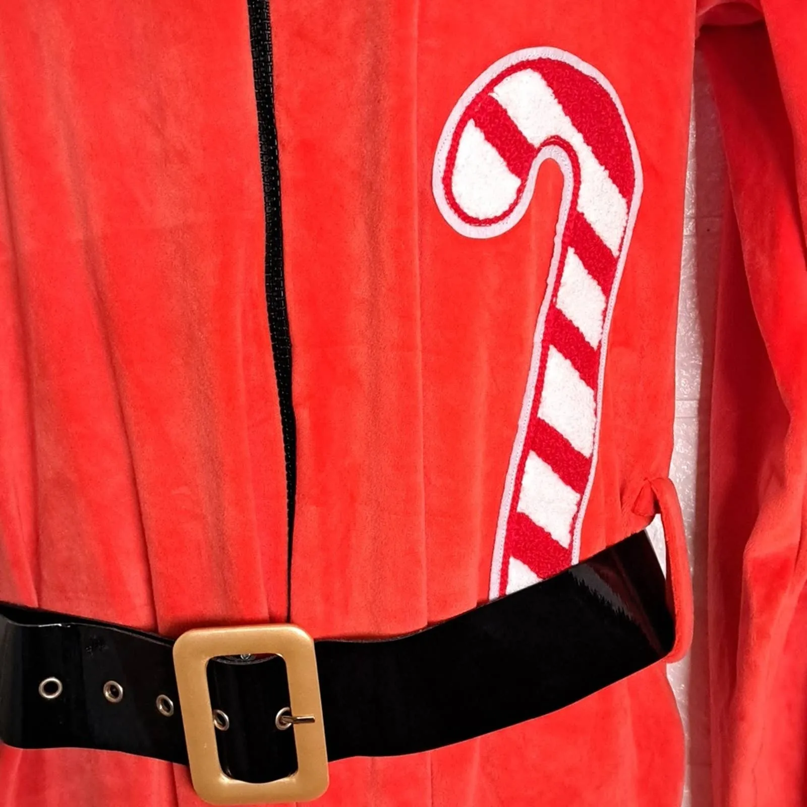 Santa Clause Full Zip Jumpsuit Medium