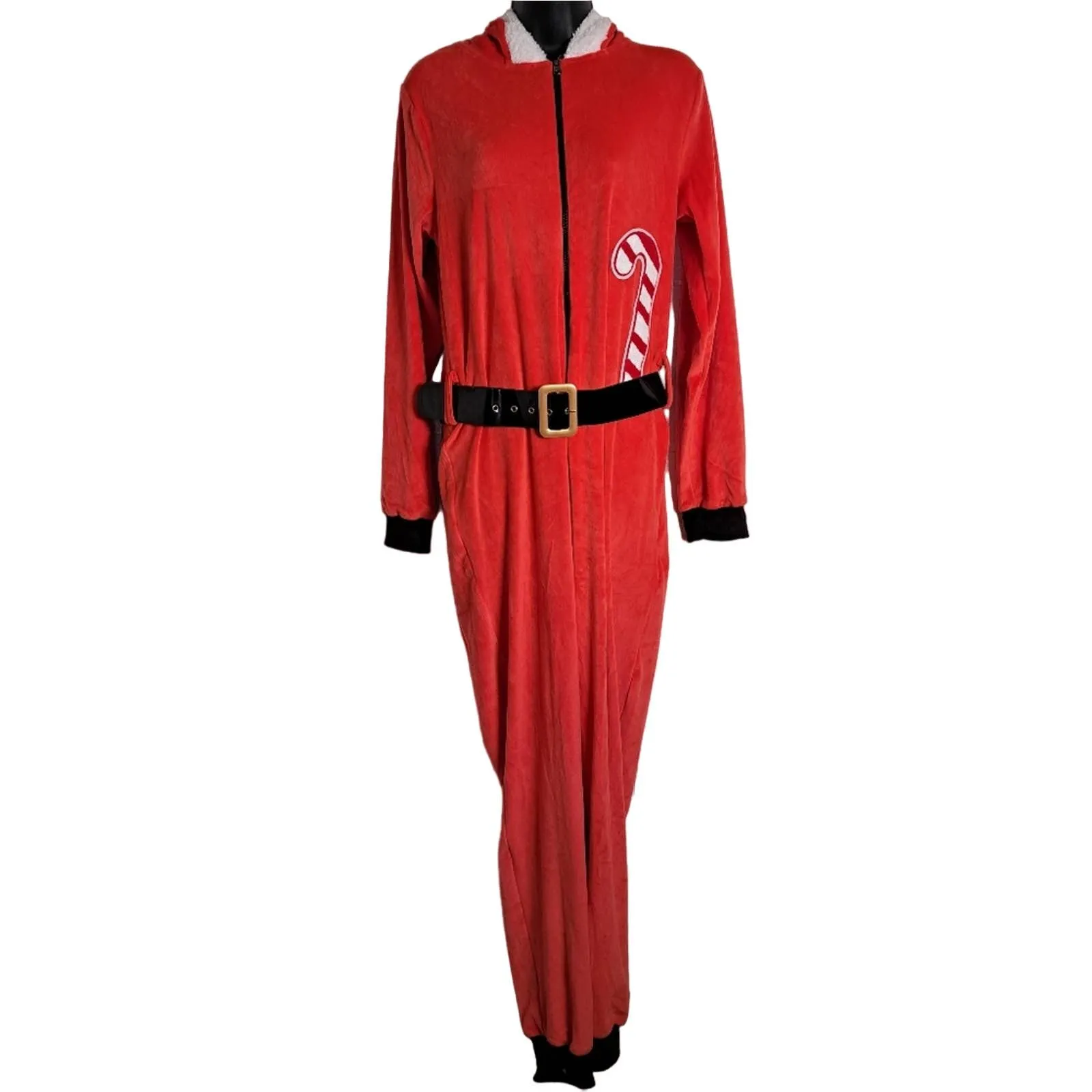 Santa Clause Full Zip Jumpsuit Medium