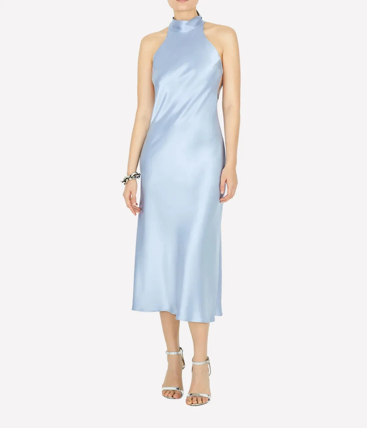 Scallop Sienna Dress in Ice Blue