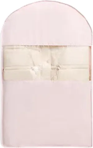 Space Saving Hanging Garment Bag with Self Compression Zipper, Dust Cover Clothes Bags for Down Coat, Winter Coat Storage, Space Saver Hanging Garment Bags for Closet Storage (Pink,M)