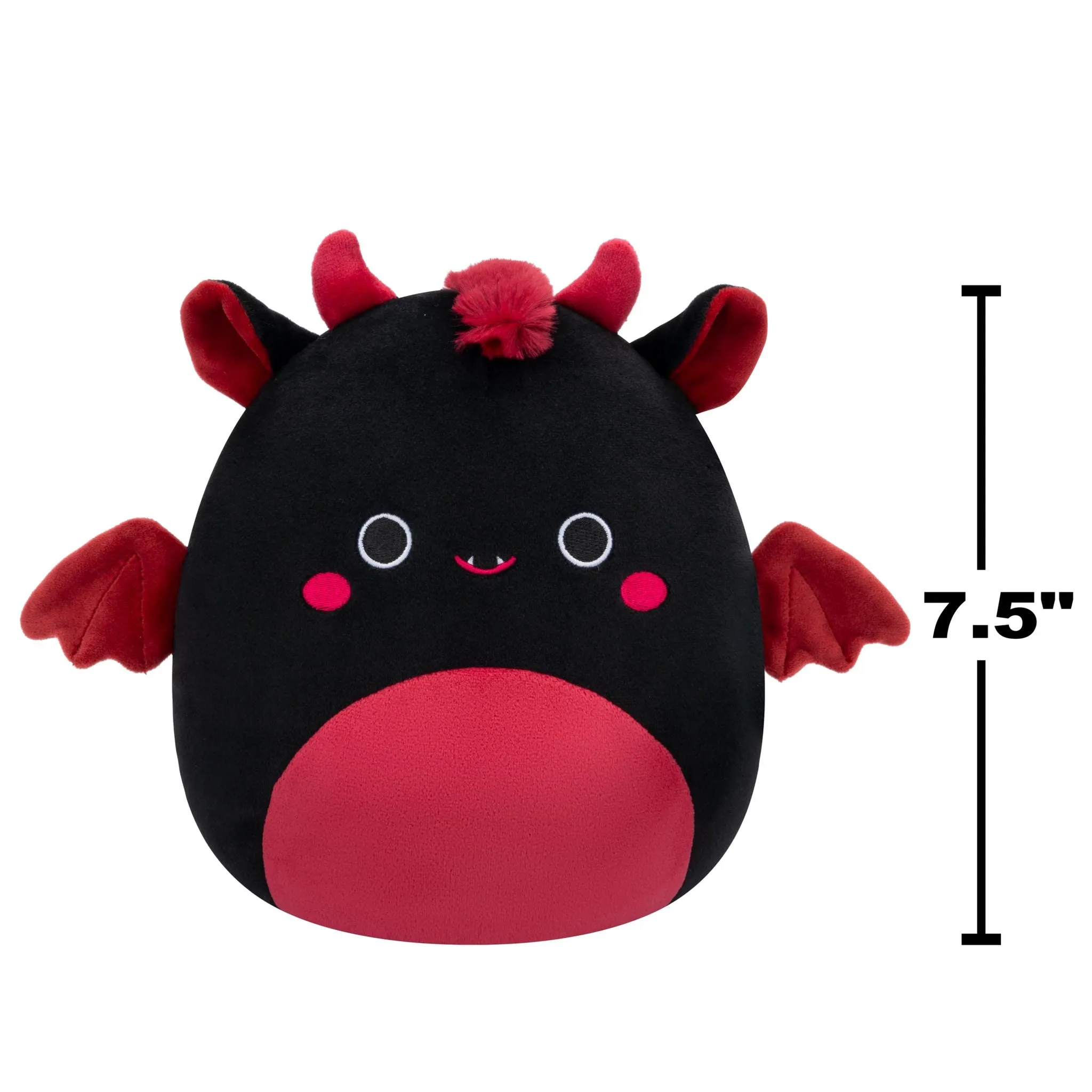 Squishmallows 7.5 Inch Plush S20 Rebecca  Black And Maroon Jersey Devil