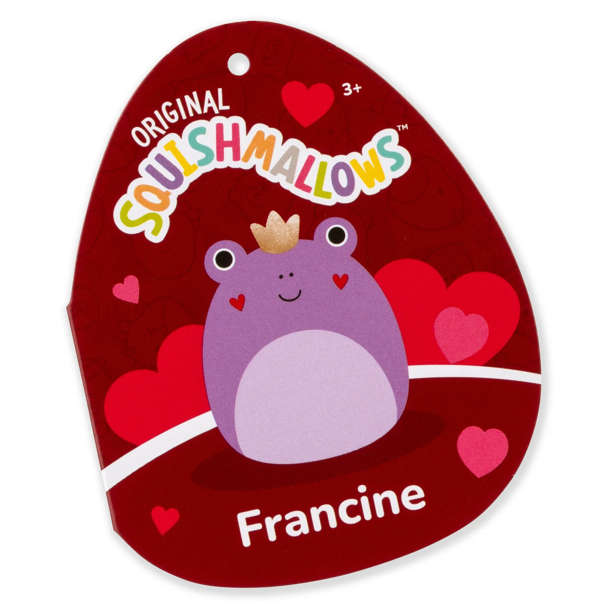 Squishmallows Valentines 3.5 Inch Plush Clip-On Francine The Frog