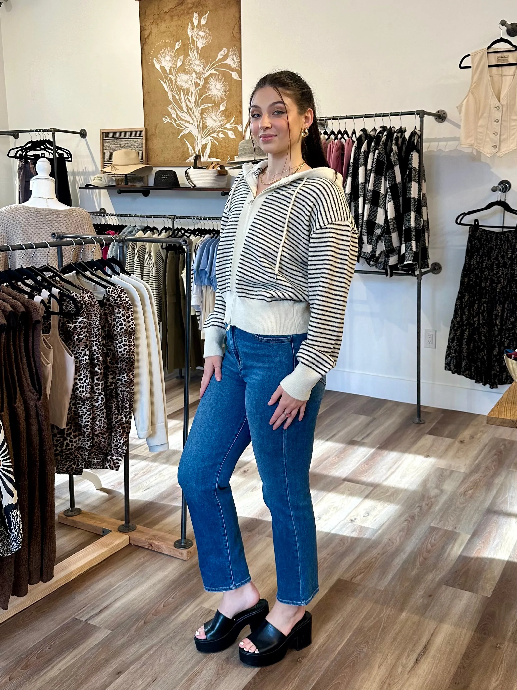 Stassi Striped Hoodie