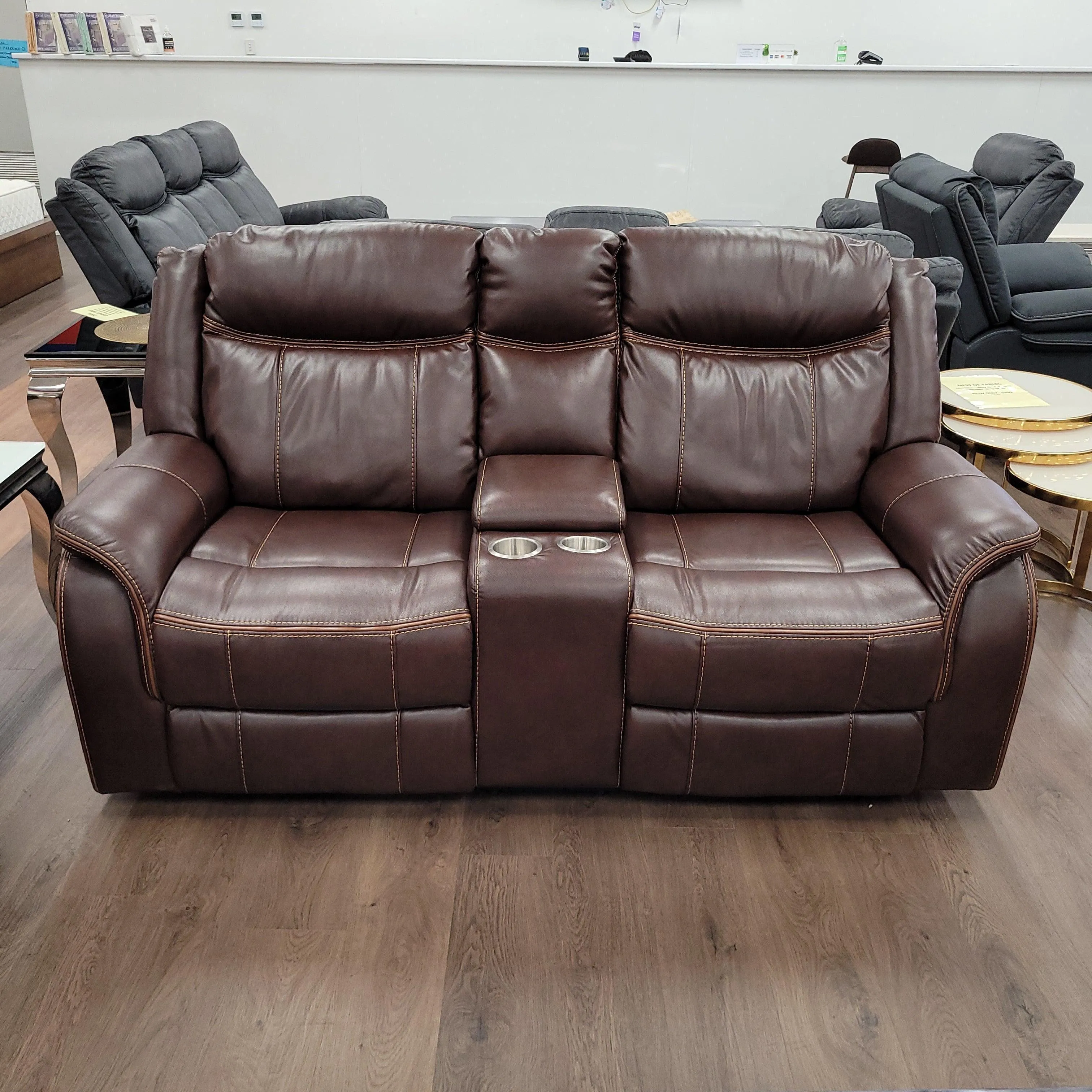 Sunshine 2 Seater Air Leather Electric Recliner Lounge