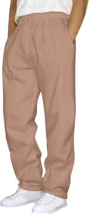 Sweatspants for Men 1/3PC Elastic Waist Drawstring Straight Leg Trousers Loose Fit Running Fitness Workout Sport Pant