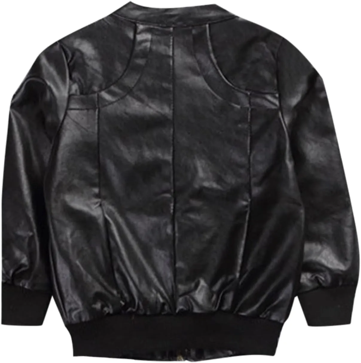 Toddler Kids Little Boys Long Sleeve Faux Leather Zipper Jacket Spring Autumn Boys Winter Jacket
