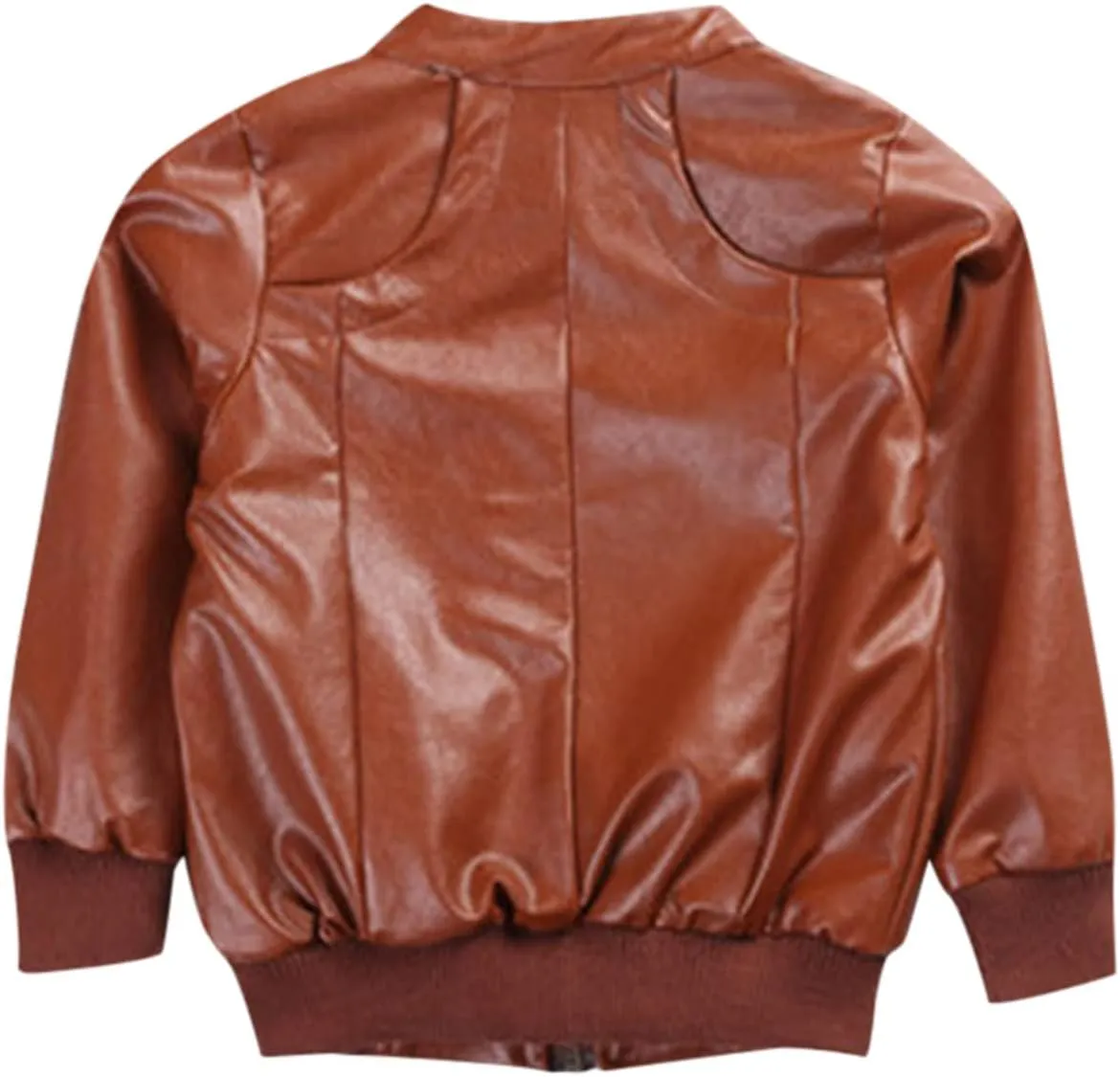 Toddler Kids Little Boys Long Sleeve Faux Leather Zipper Jacket Spring Autumn Boys Winter Jacket